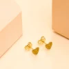 Puces D'oreilles Coeur Paillette Or^Une A Une New