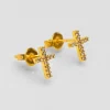 Puces d'oreilles croix blanc^Une A Une Online