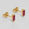 Puces D'oreilles Crystal Fuchsia^Une A Une New