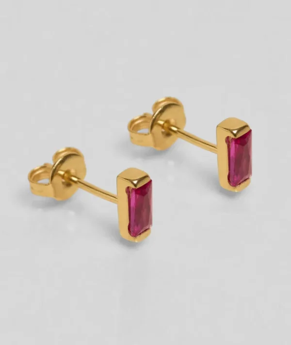 Puces D'oreilles Crystal Fuchsia^Une A Une New