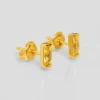 Puces d'oreilles crystal jaune^Une A Une Clearance