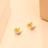 Puces d'oreilles oiseau paillette rose^Une A Une Best