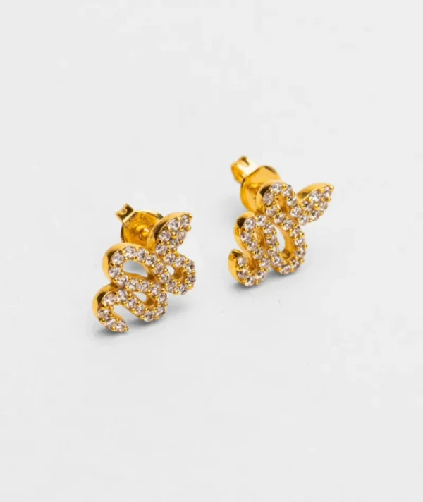Puces d'oreilles serpent blanc^Une A Une Hot