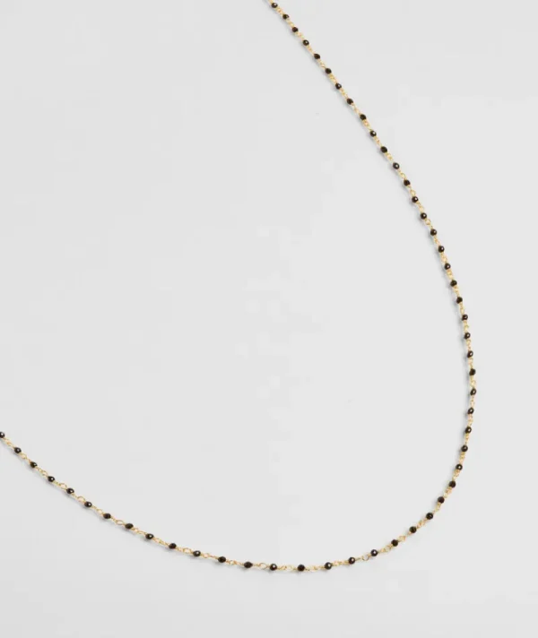 Sautoir Inde Onyx Noir^Une A Une Clearance